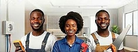 Professional handyman at work